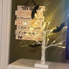 YOUMIKA  -  Halloween Party Birch Tree Led Light Pumkin Hanging Ornaments Desktop Decoration for Home Christmas Halloween Kids Gift Lamp