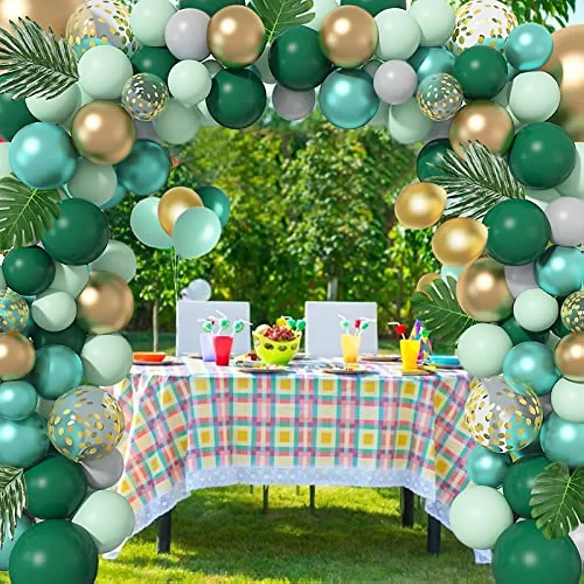 YOUMIKA   -  139Pcs Jungle Safari Party Balloons Arch Garland Kit for Animal Wild One Birthday Dinosaur Party Safari Baby Shower Boy Supplies