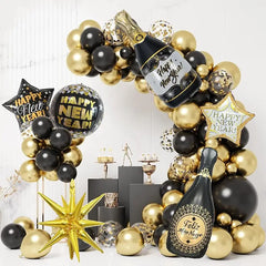 YOUMIKA   -  Happy New Year Decorations 2024 New Year Balloon Arch Garland Kit for Christmas Decoration Theme New Years Eve Party Supplies