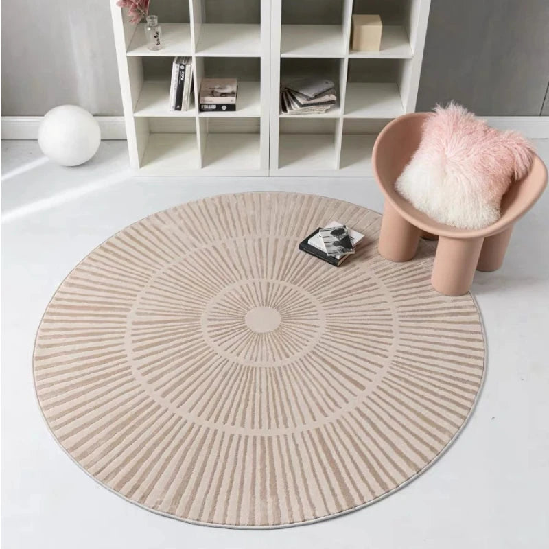 YOUMIKA  -  Carpet for Living Room Large Area Round Abstract Lines Fluffy Rug Home Decoration IG Bedroom Cloakroom Plush Mat