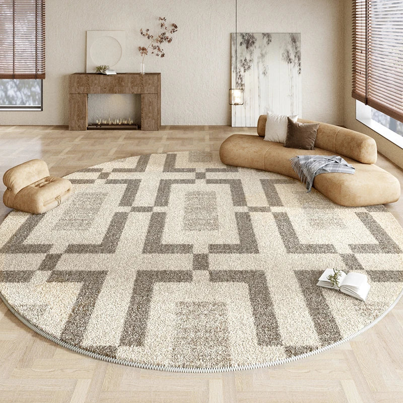 YOUMIKA  -  Wabi-sabi Style Living Room Decoration Round Carpet Large Area Plush Floor Mat Soft Fluffy Bedside Rug thicken Rugs for Bedroom