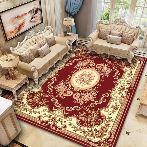 YOUMIKA  -  European Retro Living Room Decoration Carpet Light Luxury Bedroom Bedside Large Area Rug Home Balcony Porch Entry Non-slip Rugs