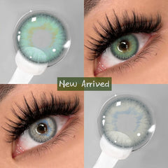 YOUMIKA  -  Fashion Color Contact Lenses for Eyes 1 Pair Gray Pupils Lens Green Lenses Natural Eye Contact Yearly Colored Lenses