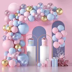 YOUMIKA  -  Boy and Girl Arch Garland Kit For Baby Shower Birthday Engagement Gender Reveal Party Decoration Balloons