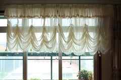 YOUMIKA  -  Princess wind balloon curtain water wave tila curtain for bay window balcony living room decoration W260cmxH240cm