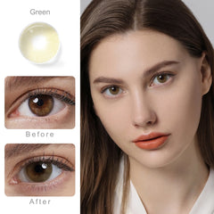 YOUMIKA  -  Natural Color Contact Lenses for Eyes Beauty Elves Mirage Color Lens Eyes Cosmetics 2pcs Yearly Natural Color Lenses