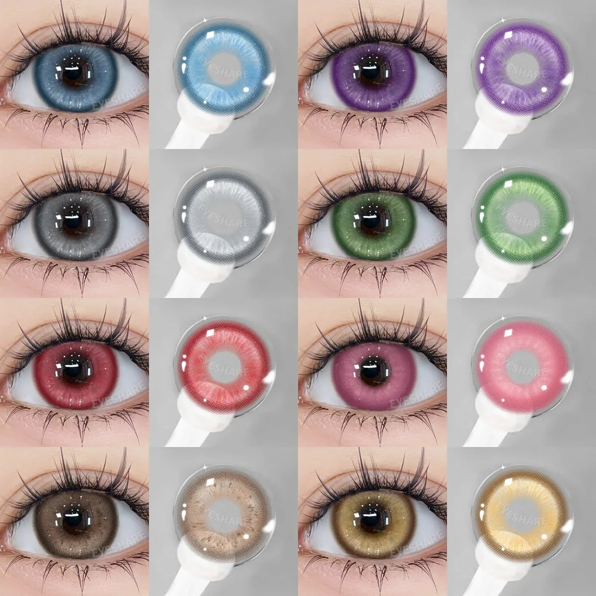 YOUMIKA  -  2pcsCosplay Color Contact Lenses for Eyes Halloween Colored Pupils Anime Eyes Blue Contact Lenses Red Cute Contact Lens