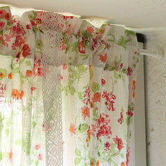 YOUMIKA  -  British floral semi shading American style pull-up curtain for kitchen, living room, bedroom, z decoration