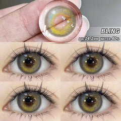 YOUMIKA  -  1Pair Natural Color Contact Lenses for Eyes New Blue Contacts Lenses Yearly Fashion Brown EyeContacts Lens Colored Lens