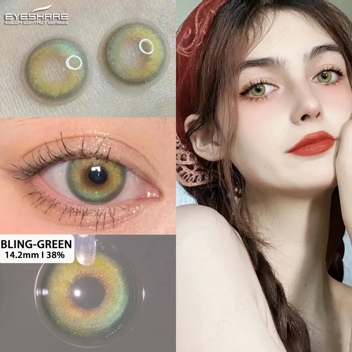 YOUMIKA  -  1Pair New Color Contact Lenses for Eyes Natural Brown Eyes Contacts Lenses Yearly Fashion Blue Eyes Lens Colored Lens