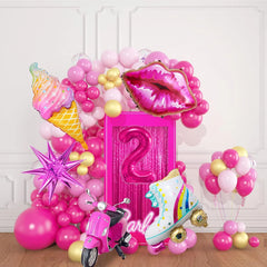 YOUMIKA   -  New Arrived Pink Balloon Garland Arch Kit Hot Pink Balloon for Girl Birthday Wedding Baby Shower Princess Themed decorations