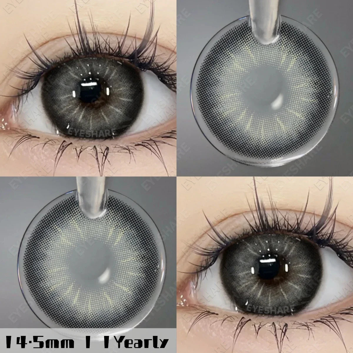 YOUMIKA  -  2pcs Color Contacts Lenses Brown Lenses With Prescription Gray Lenses Fashion Diopters Lens Myopia Lenses 0.00 to-6.00