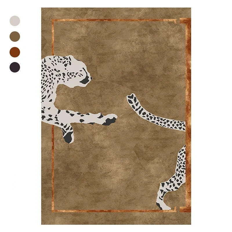 YOUMIKA  -  Light Luxury Rugs for Bedroom Leopard Print Living Room Decoration Plush Carpet Home Thick Rug Large Area Fluffy Soft Floor Mat