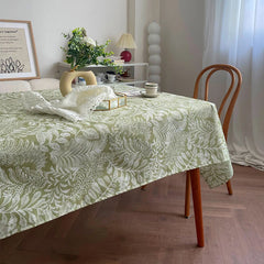 YOUMIKA  - Tropical Leaves Printed Table Cover for Dining Room, Rectangular Tablecloths, Waterproof, Home Decor, Spring and Summer,