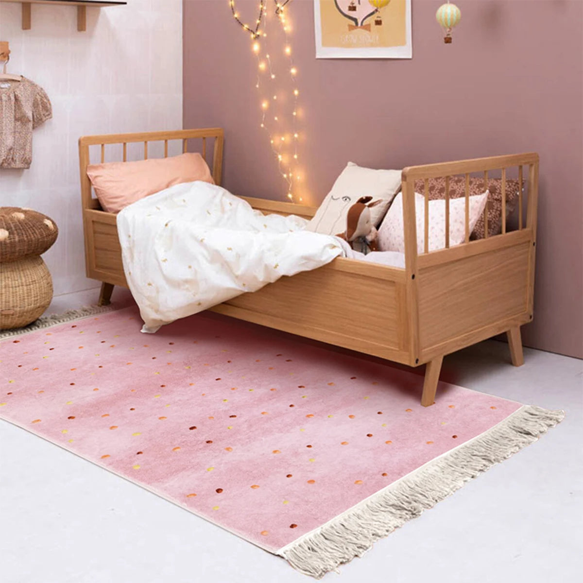 YOUMIKA  -  Carpet for Children's Room Mat with Tassel Bedside Mats Bedroom Home Decor Kids Rug Soft Machine Washable Area Rugs  Alfombra