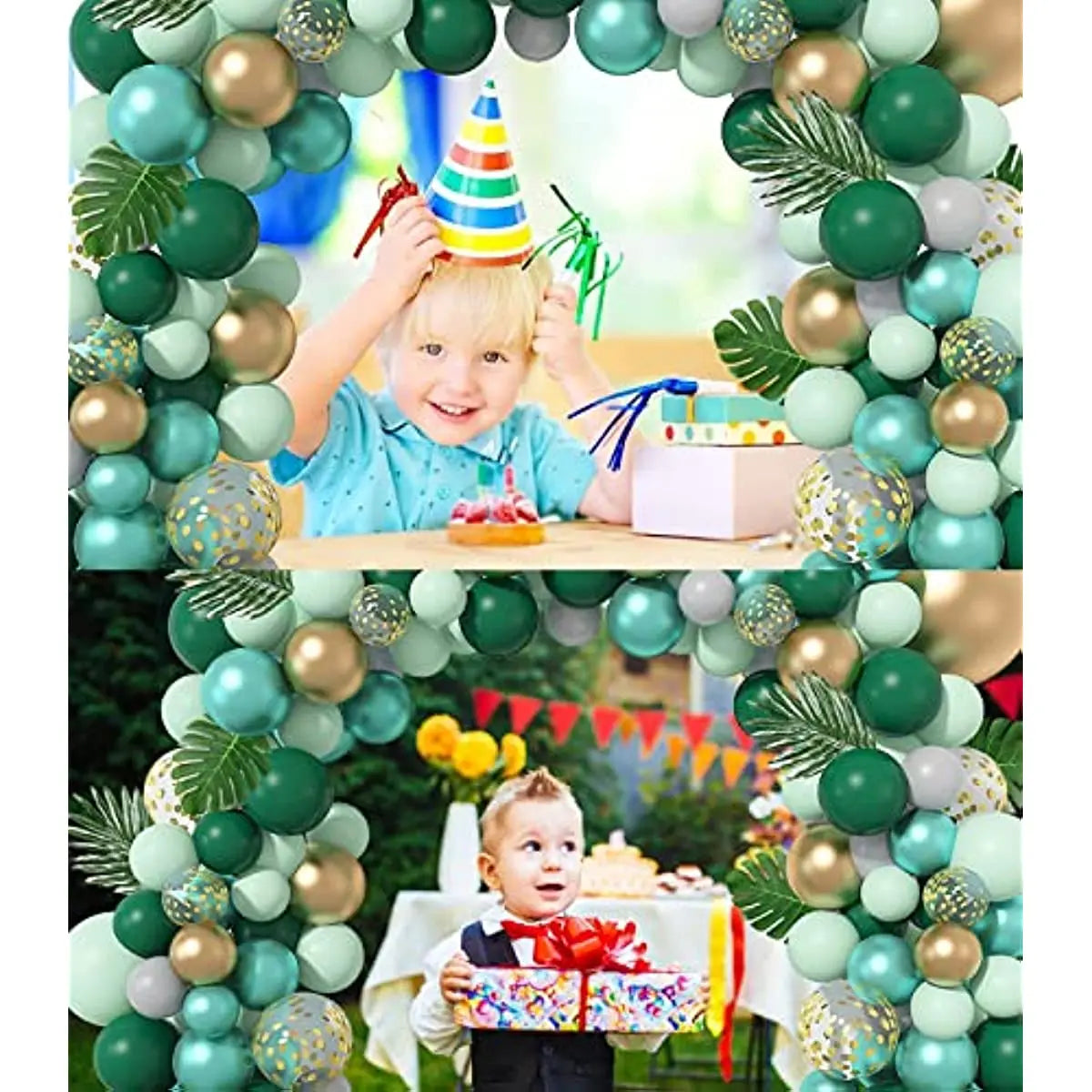 YOUMIKA   -  139Pcs Jungle Safari Party Balloons Arch Garland Kit for Animal Wild One Birthday Dinosaur Party Safari Baby Shower Boy Supplies