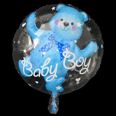 YOUMIKA  -  4D Transparent Baby Shower Boy Girl Bear Bubble Ball Kids 1st Birthday Party Blue Pink Helium Balloon Gender Reveal Decoration