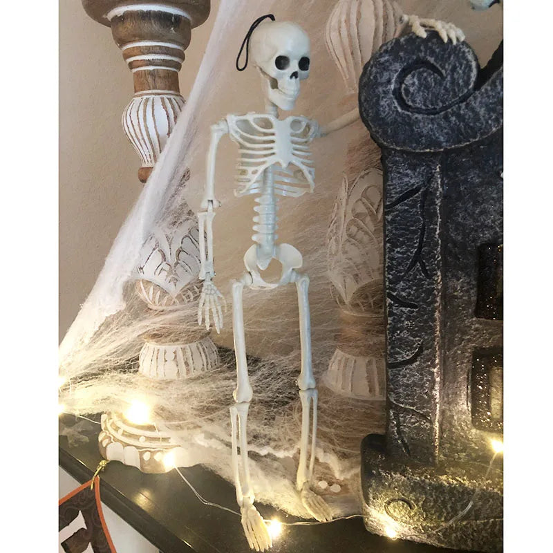 YOUMIKA  -  Halloween Movable Skeleton Fake Human Skull Bones Halloween Party Home Bar Decorations Haunted House Horror Props Ornament Toys