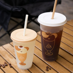 YOUMIKA  -  Summer Plastic 700ml Cup Straw Cup Coffee Milk Tea Water Cup Portable and Recyclable Water Bottle