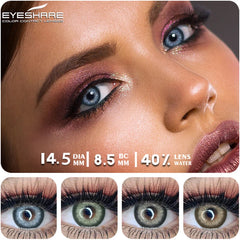 YOUMIKA  -  1 pair Natural Colored Contact Lenses For Eye Swan Blue Eyes Color Lens Beauty Yearly Cosmetic Gray Contacts Lenses