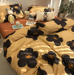 YOUMIKA  -  Fashion pastoral flower bedding set girl,cute sweet cotton twin full queen king home textile flat sheet pillow case duvet cover