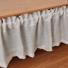 YOUMIKA  -  Semi Sheer Short Curtains Rod Pocket Kitchen Neutral Linen Textured Cafe Window Treatments for Bathroom and Laundry Room 1 Panel