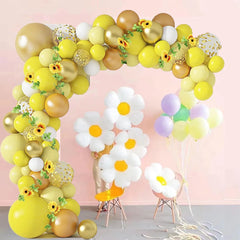 YOUMIKA  -  Sunflower Baby Shower Decorations Sunflower Balloons Garland Arch Kit Yellow balloons Garland Vine for Sunflower Party DIY Decor