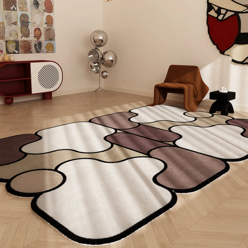 YOUMIKA  -  Simple Irregular Living Room Decoration Carpet Light Luxury Study Cloakroom Fluffy Soft Carpets Home Bedroom Bedside Plush Rug