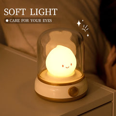 YOUMIKA  -  Candle Night Light Cute Kerosene Lamp Desktop LED Decorative Light USB Rechargeable Night Light Bedroom Creative Children's Gift