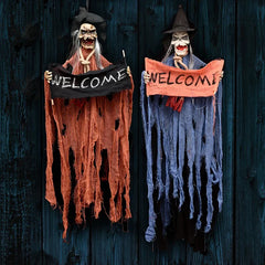 YOUMIKA  -  Halloween Hanging Ghost Haunted House Hanging Grim Witch Ghost Horror Props Electric Toys Home Door Bar Club Halloween Decor