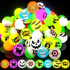 YOUMIKA  -  10-30Pcs Halloween Luminous Bouncy Ball Pumpkin Witch Rubber Ball Toys for Kids Birthday Party Favos Halloween Party Decoration