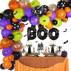 YOUMIKA  -  Halloween Balloon Garland Decoration Black Orange Balloon Garland Arch Kit For Halloween Party Decoration Halloween Party Favors