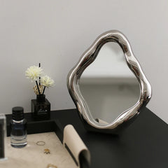 YOUMIKA  -  Dressing Table Mirror Dressing Mirror with High Aesthetic Value French Style Makeup Mirror Bedroom Tabletop Decoration Ornaments