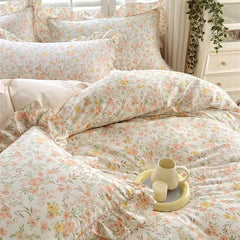 YOUMIKA  -  New Ultra Soft Touch Floral Style Cover 100% Cotton Ruffle Bedding Set   Duvet Cover Single or Douple200x230