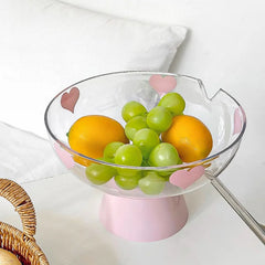 YOUMIKA  -  Pink Fruit Tray Home Living Room Draining Fruit Basket High Legged Fruit  Snack Placement  Candy Tray Storage Basket