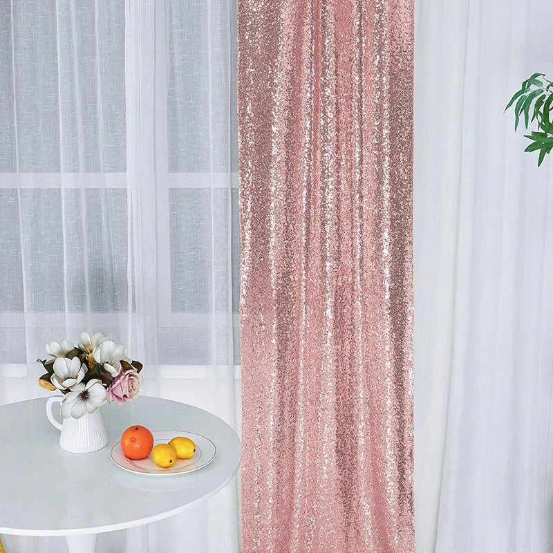 YOUMIKA  - Sequin Backdrop Curtains for Photography, Thick Background Drapes for Xmas, Thanksgiving, Wedding Party, Home Decorations TJ7021