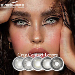 YOUMIKA  -    Eye Contacts 1Pair Colored Lenses Color Contact Lenses for Eyes Gray Eyes Lenses Yearly Cosmetic Eyecontact Contactlen