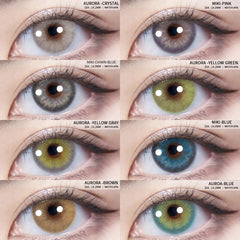 YOUMIKA  -  Natural Colored Contacts Lenses Blue 2pcs Contacts Beautful Pupils Color Contacts Yearly Makeup Cosmetic Contact Lens