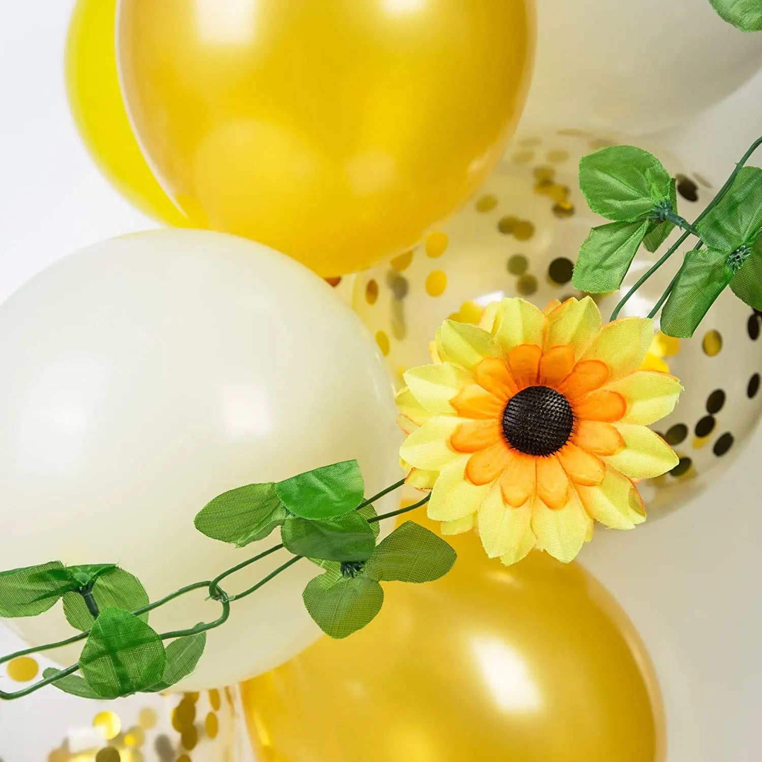 YOUMIKA  -  Sunflower Baby Shower Decorations Sunflower Balloons Garland Arch Kit Yellow balloons Garland Vine for Sunflower Party DIY Decor