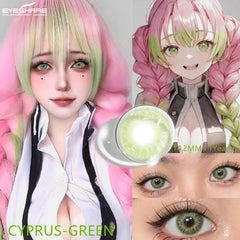 YOUMIKA  -  1pair Cute Cosplay Color Contact Lenses for Eyes Mitsuri Contacts Lenses Green Lens  Anime Lens Hoshino Ai Pupil Lens