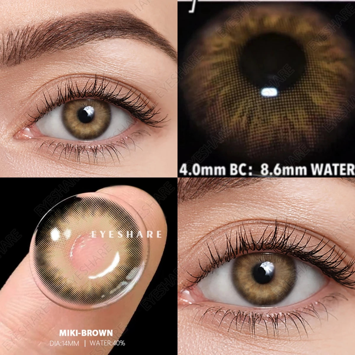 YOUMIKA  -   2pcs Natural Colored Contact Lenses For Eyes Blue Brown Eye Contacts Lenses Yearly Beautiful Pupil Makeup Colored Lense