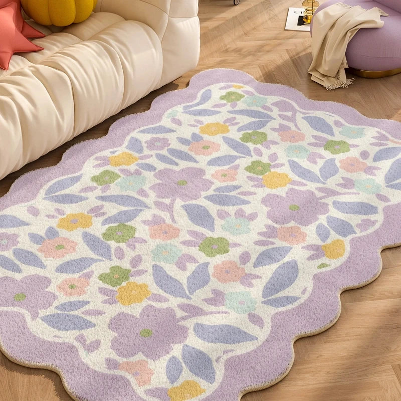 YOUMIKA  -  Carpets for Living Room Plaid Children Bedroom Fluffy Rug Home Decoration Cloakroom IG Floral Plush Mats ковер Tapete Tapis