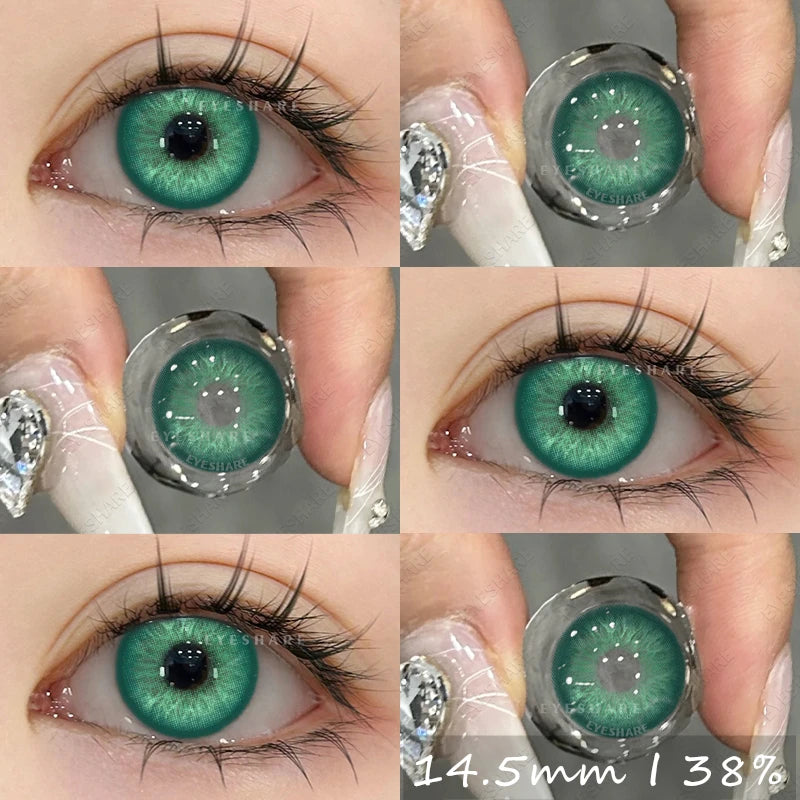 YOUMIKA  -  1pair Colored Contact Lenses for Eyes Blue Eye Contacts Gray Pupils Lens Brown Contacts Yearly Soft Korean Lenses