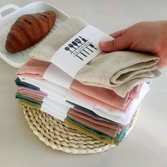 YOUMIKA  -  Ultra Soft Cotton Kitchen Towels, Solid Linen, Weave Dish Towel, Highly Absorbent, Bar Tea Towel, Premium Quality, Size 40x40cm,