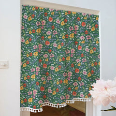 YOUMIKA  -  American Pastoral Printed Cotton Curtains, Flower French Window, Living Room, Dining Room, Bedroom, Modern