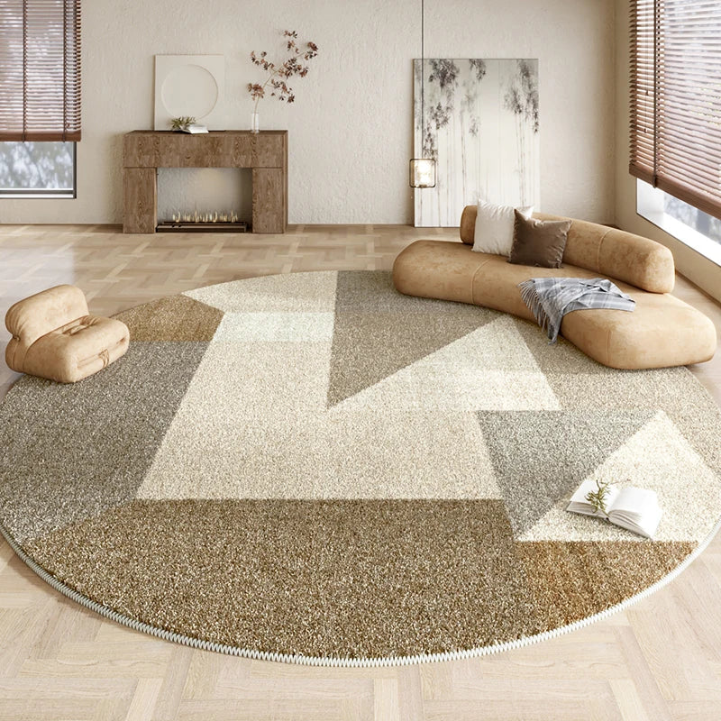 YOUMIKA  -  Wabi-sabi Style Living Room Decoration Round Carpet Large Area Plush Floor Mat Soft Fluffy Bedside Rug thicken Rugs for Bedroom