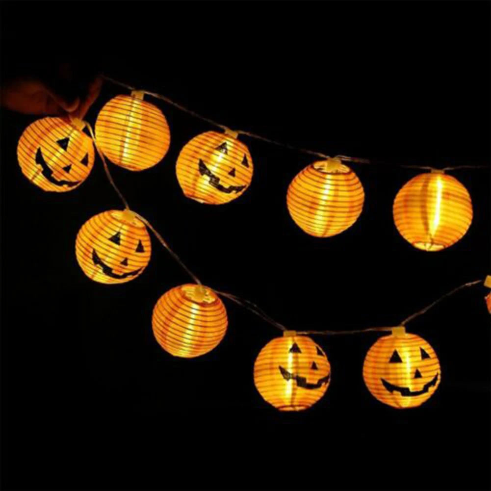 YOUMIKA  -  LED Pumpkins String Lights Battery Operated Outdoor Decorative String Light Holiday Home Decor Accents for Holiday Party Decor