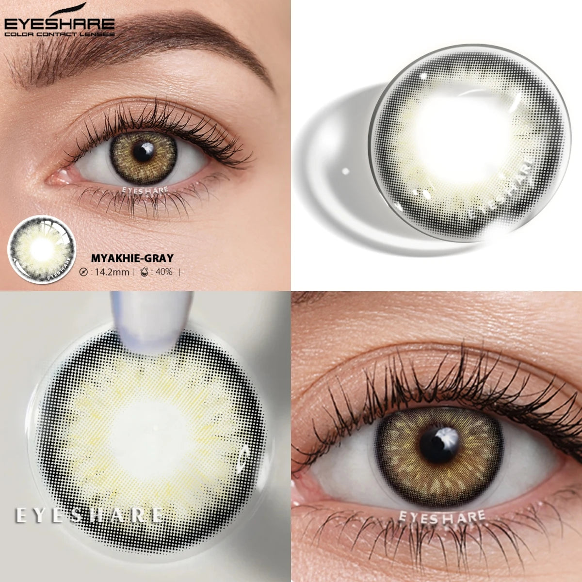 YOUMIKA  -  Natural Color Contact Lenses for Eyes 2pcs Cosmetic Blue Eyes Colored Lenses Yearly Beautiful Makeup Eyes Contact Lens