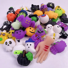 YOUMIKA  -  10/20Pcs Halloween Squeeze Toys Pumpkin Ghost Stress Relief Toy Gift for Kids Halloween Birthday Party Favors Decor Supplies