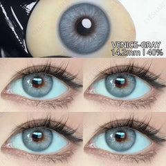 YOUMIKA  -  1 Pair NEW Contacts Lenses Colored Contacts Lens for Eye Natural Blue Contacts Lens Brown Eye Lens Makeup Beauty Pupils